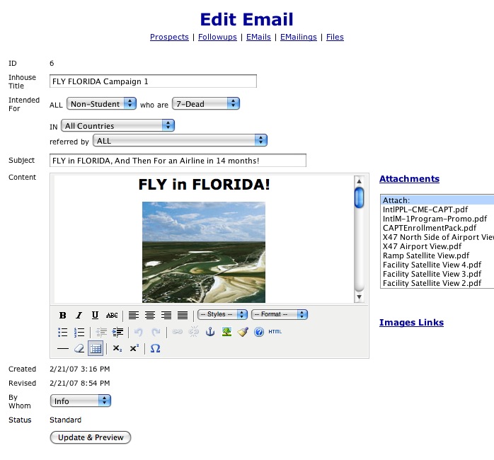 CRM Screenshot